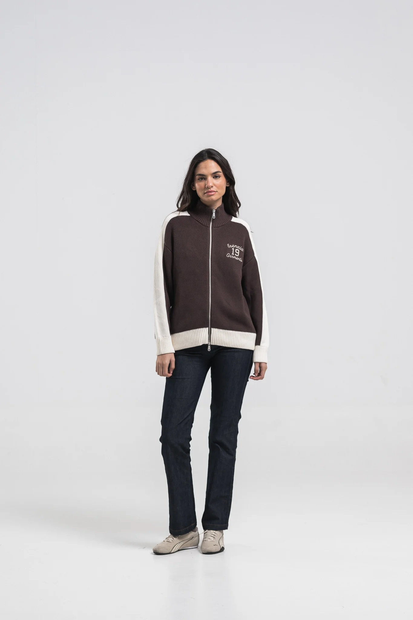 BROWN APRES KNIT ZIPPER - Image 4