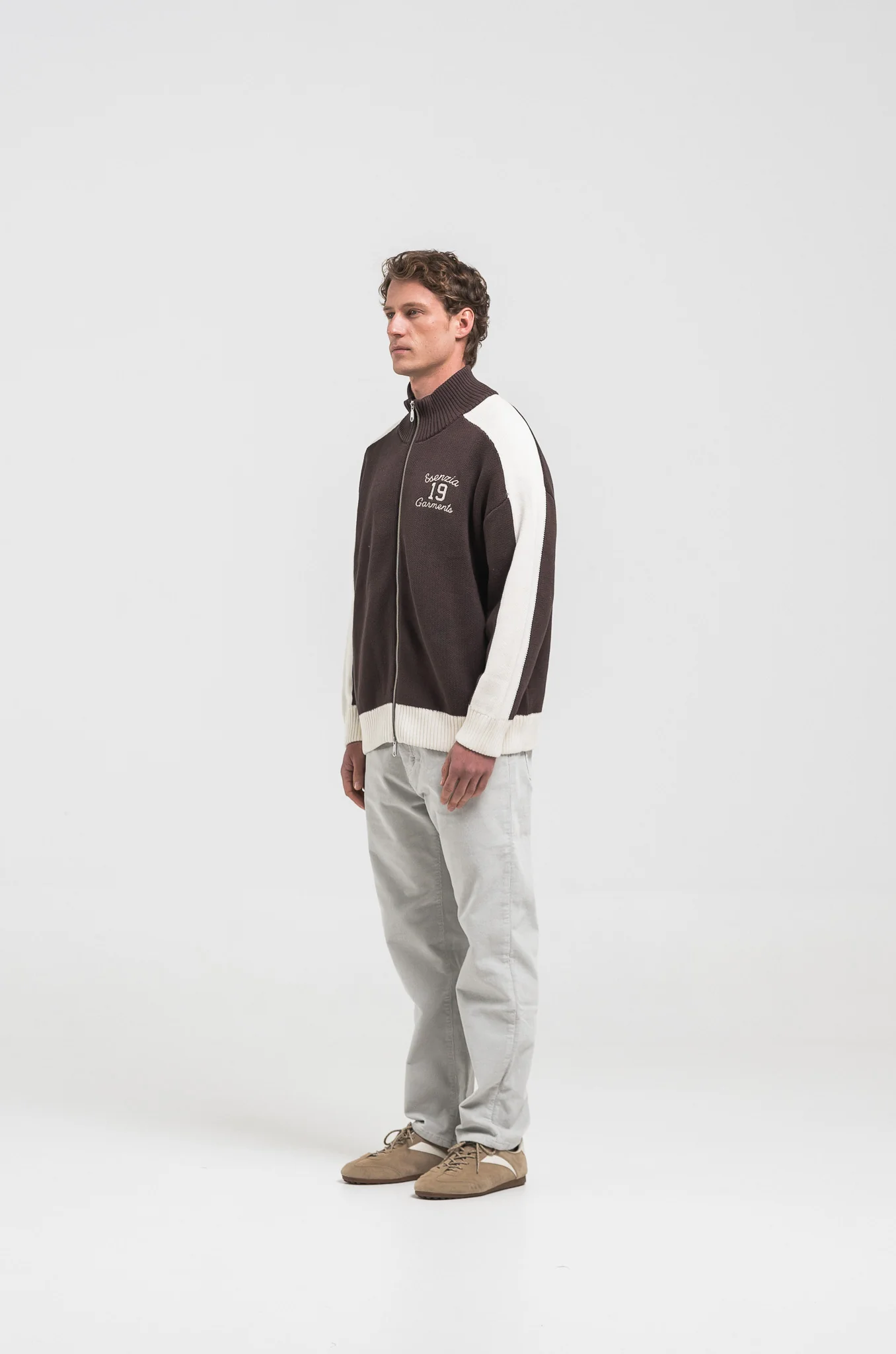 BROWN APRES KNIT ZIPPER - Image 7