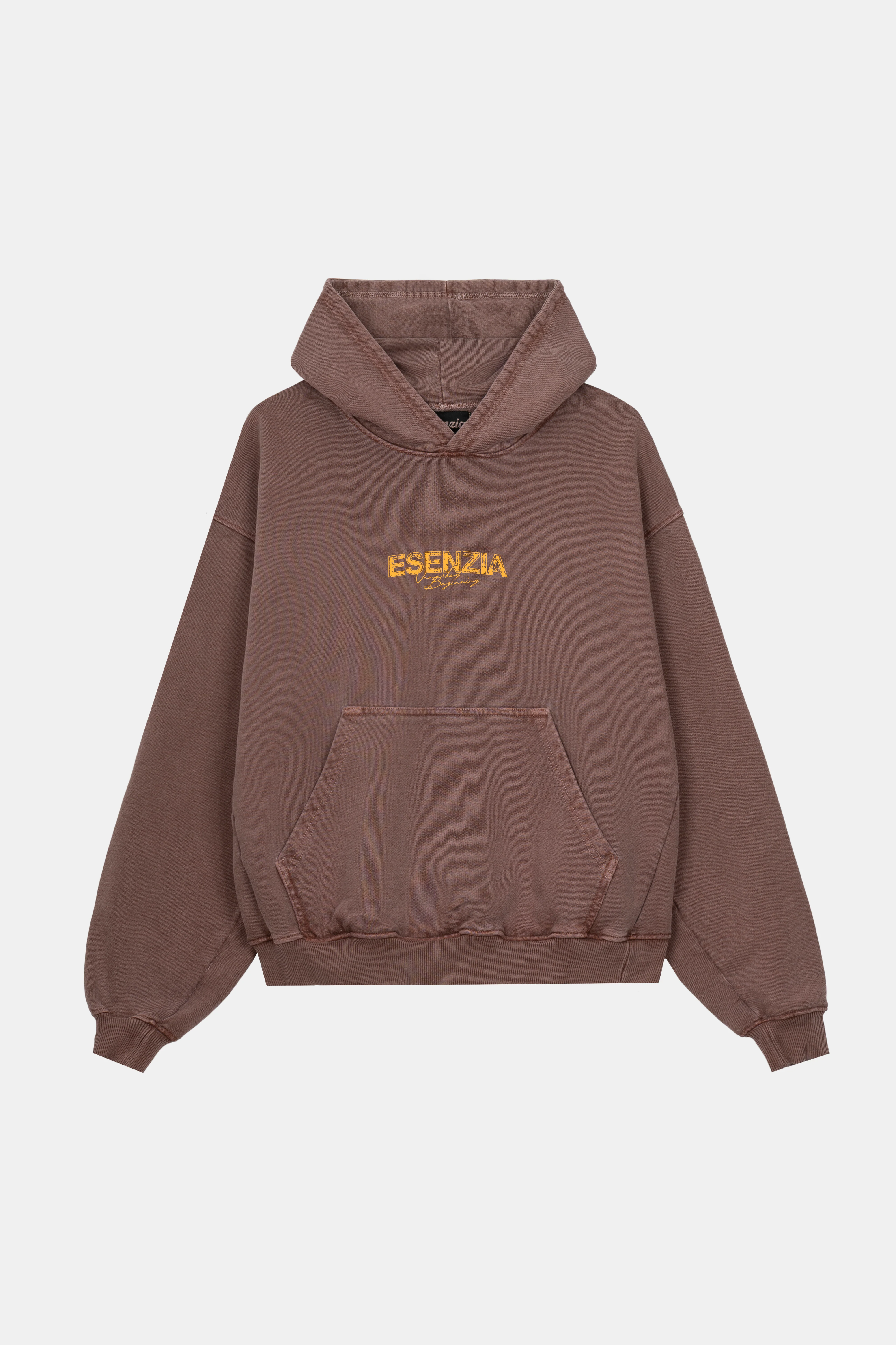BROWN FABRIC HOODIE - Image 3
