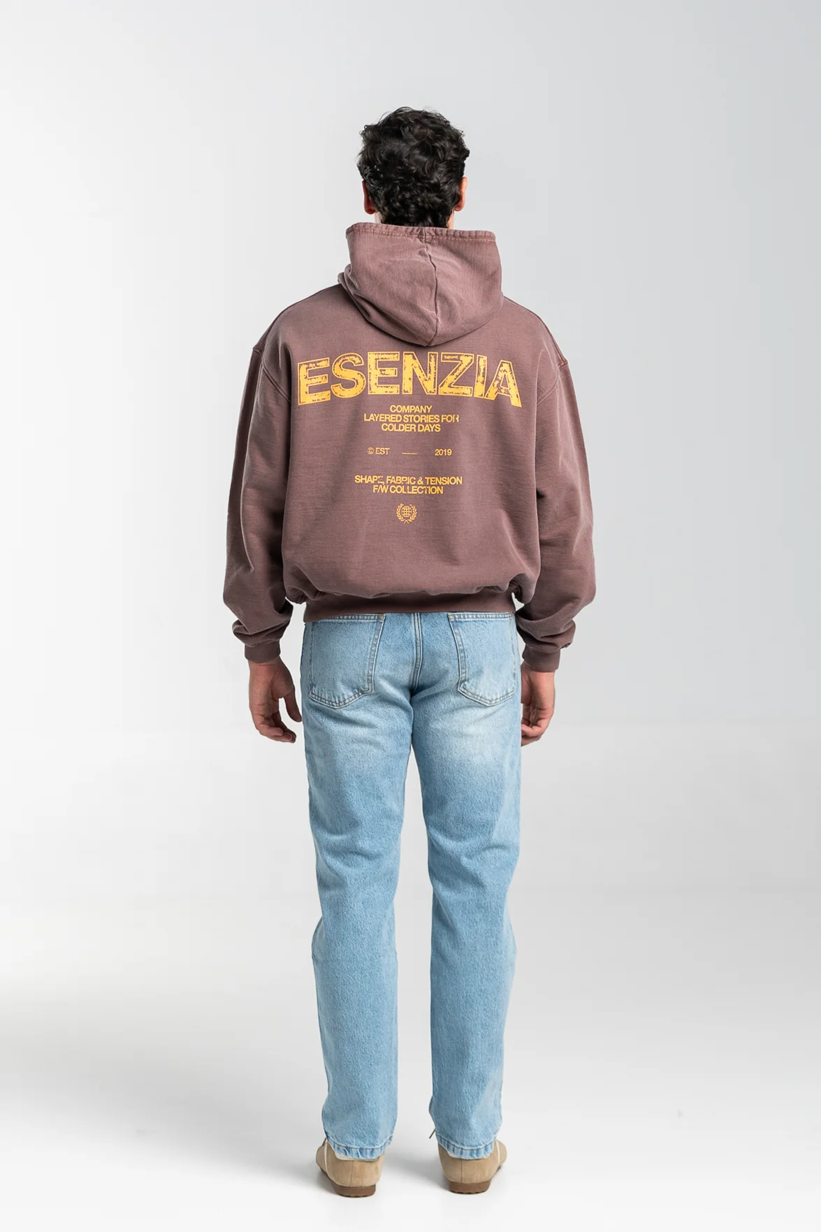 BROWN FABRIC HOODIE - Image 6