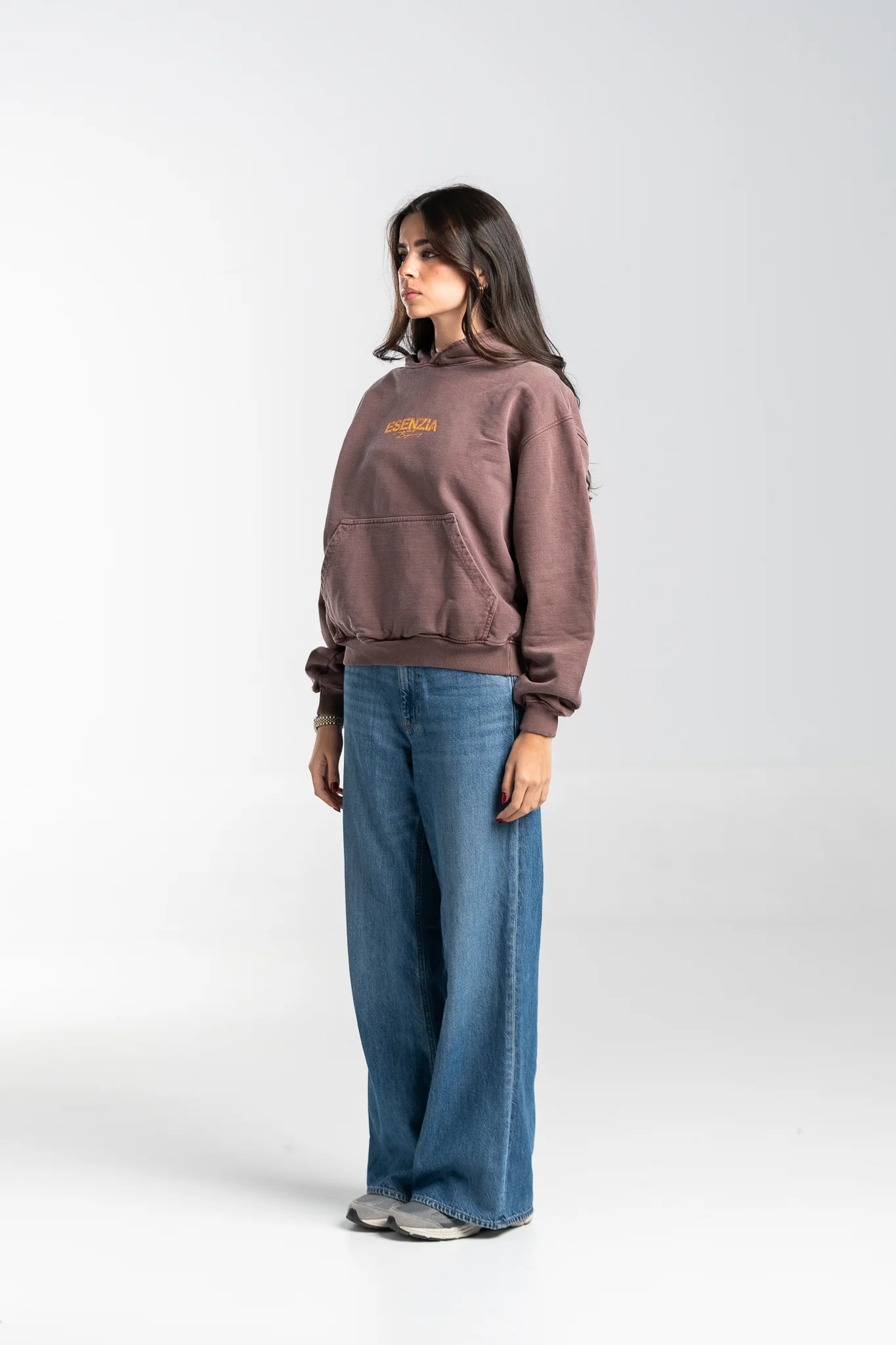 BROWN FABRIC HOODIE - Image 8