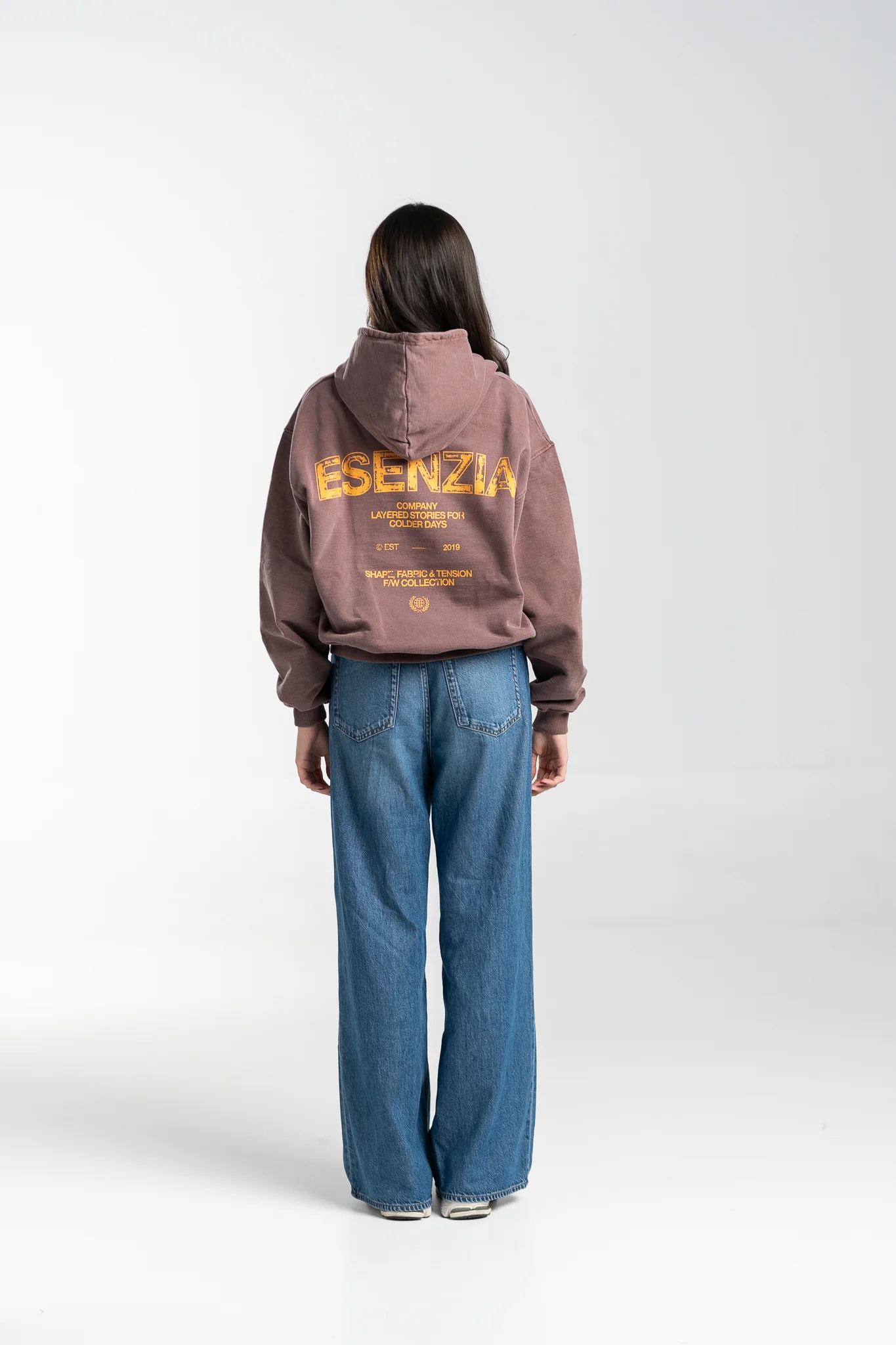 BROWN FABRIC HOODIE - Image 9