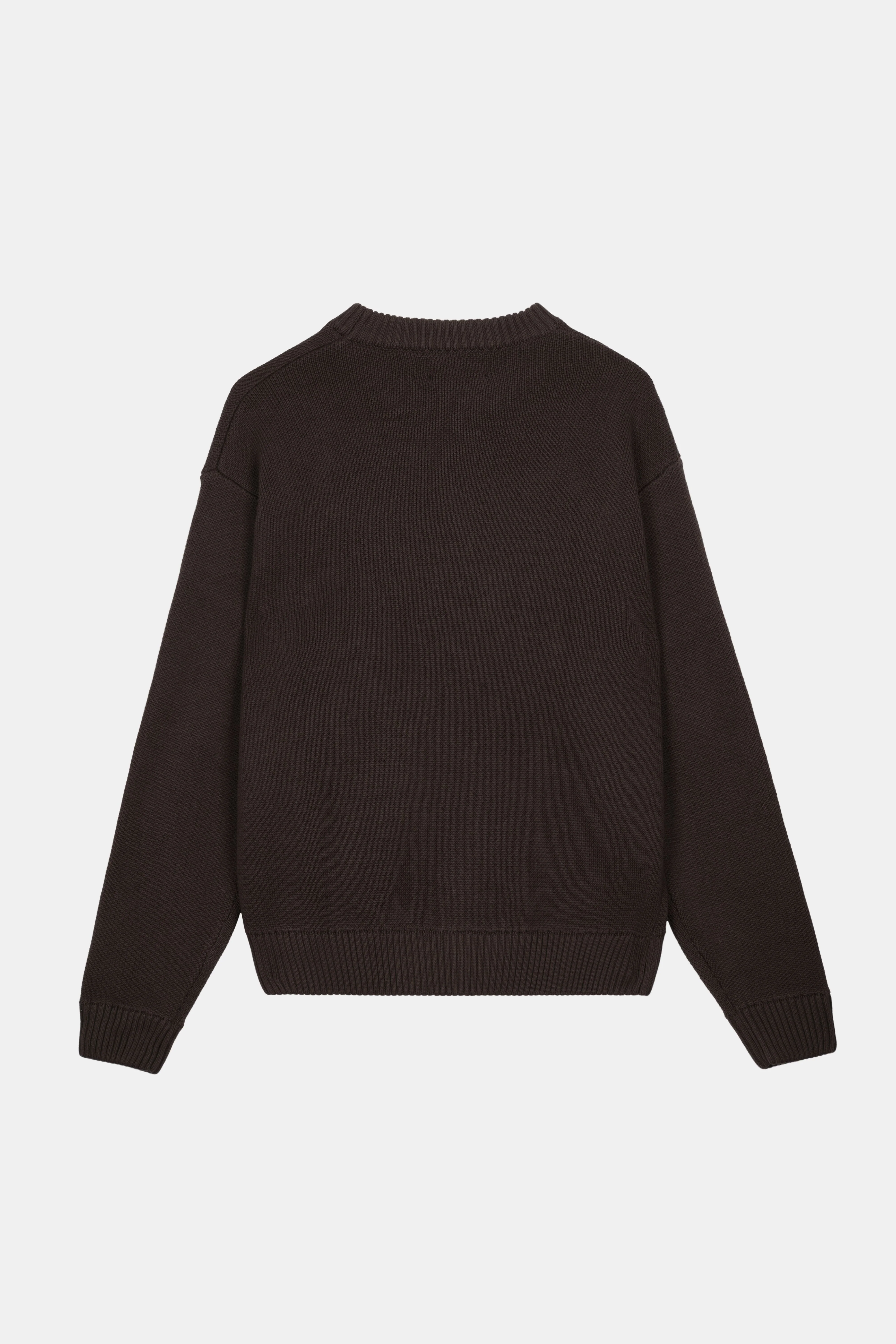 BROWN ICONIC KNIT SWEATER - Image 3