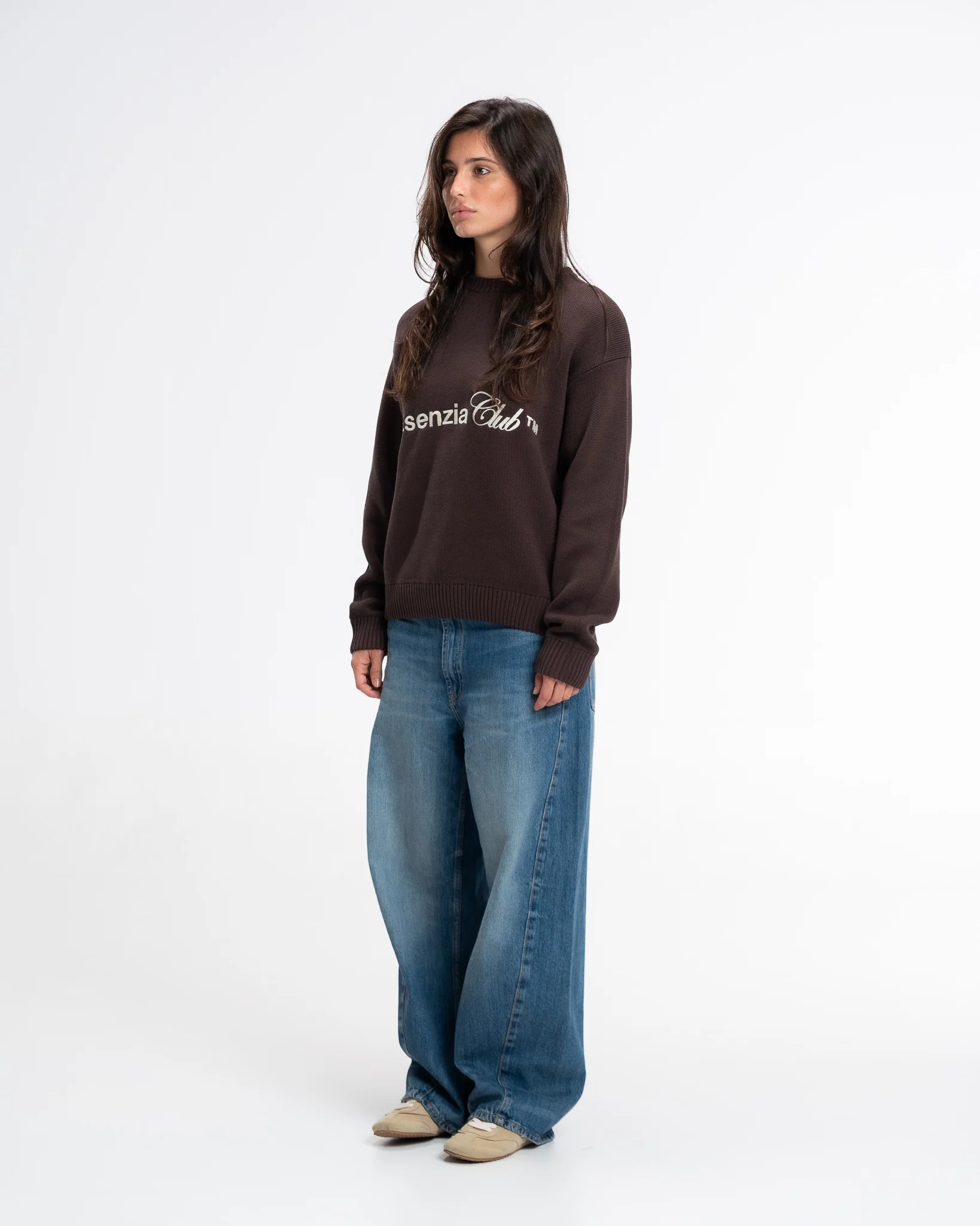 BROWN ICONIC KNIT SWEATER - Image 6