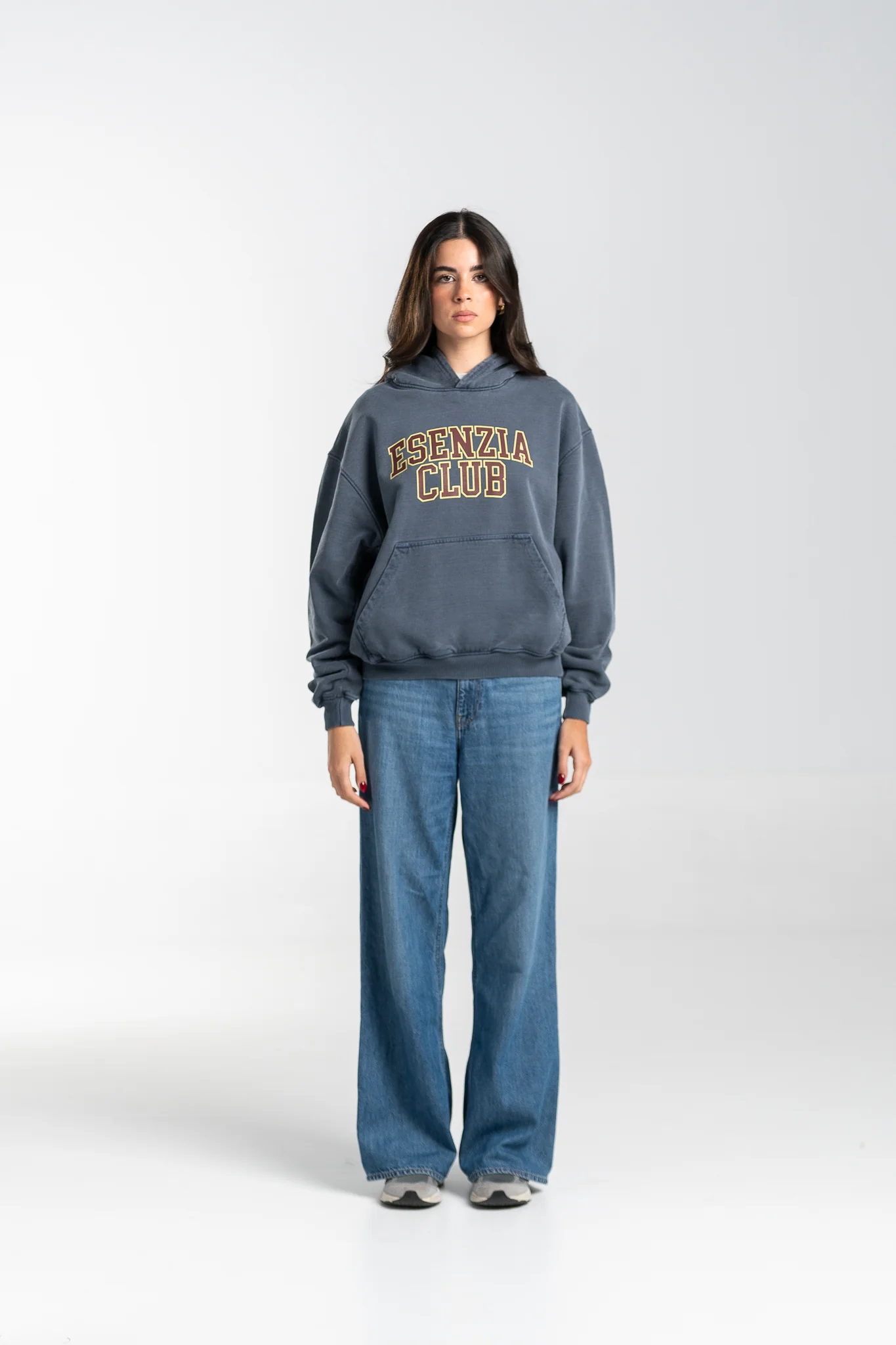 DARK BLUE UNIVERSITY HOODIE - Image 7