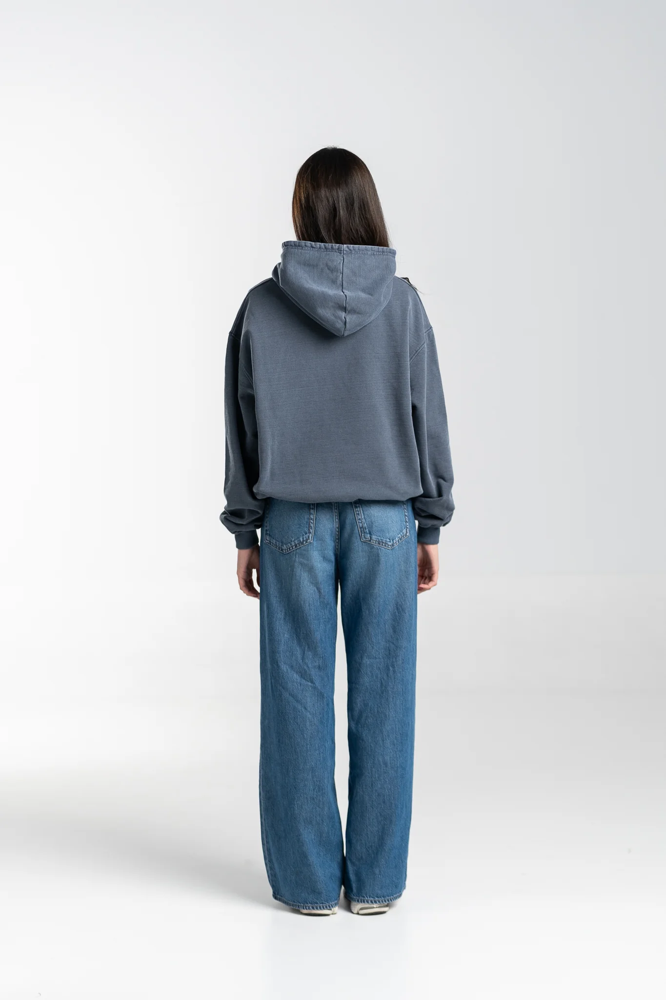 DARK BLUE UNIVERSITY HOODIE - Image 9