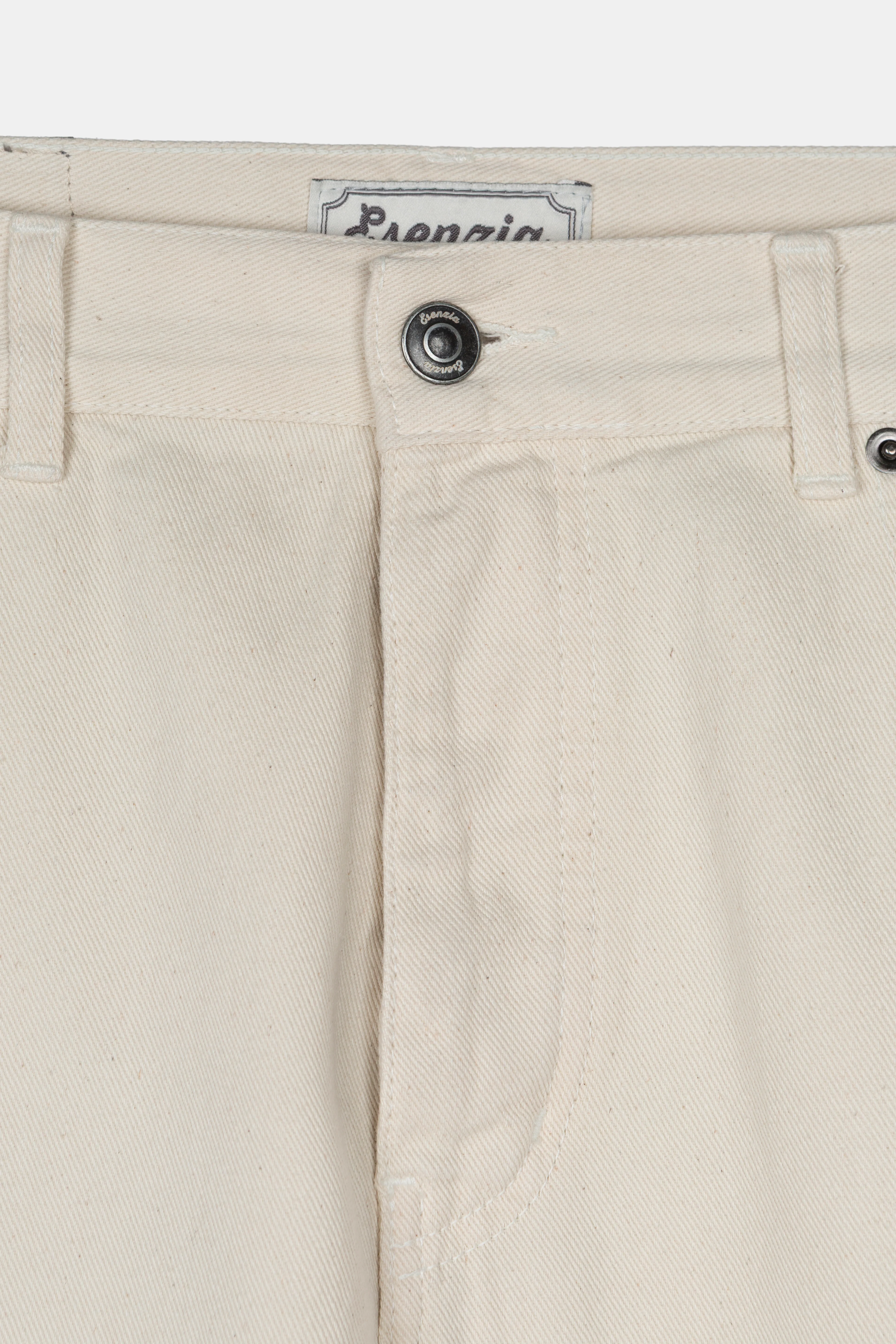 DENIM STRAIGHT PANTS CREAM - Image 3