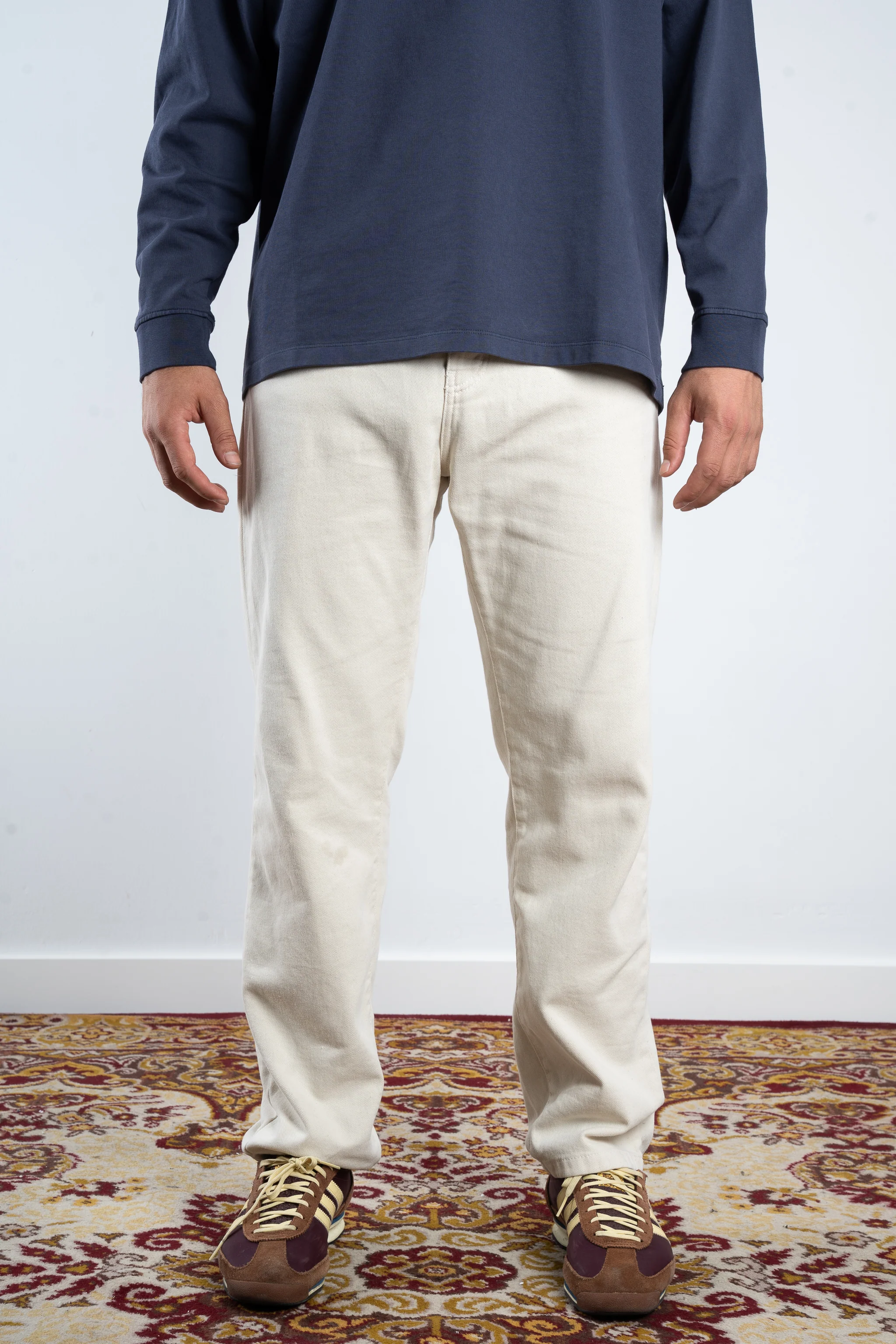 DENIM STRAIGHT PANTS CREAM - Image 5