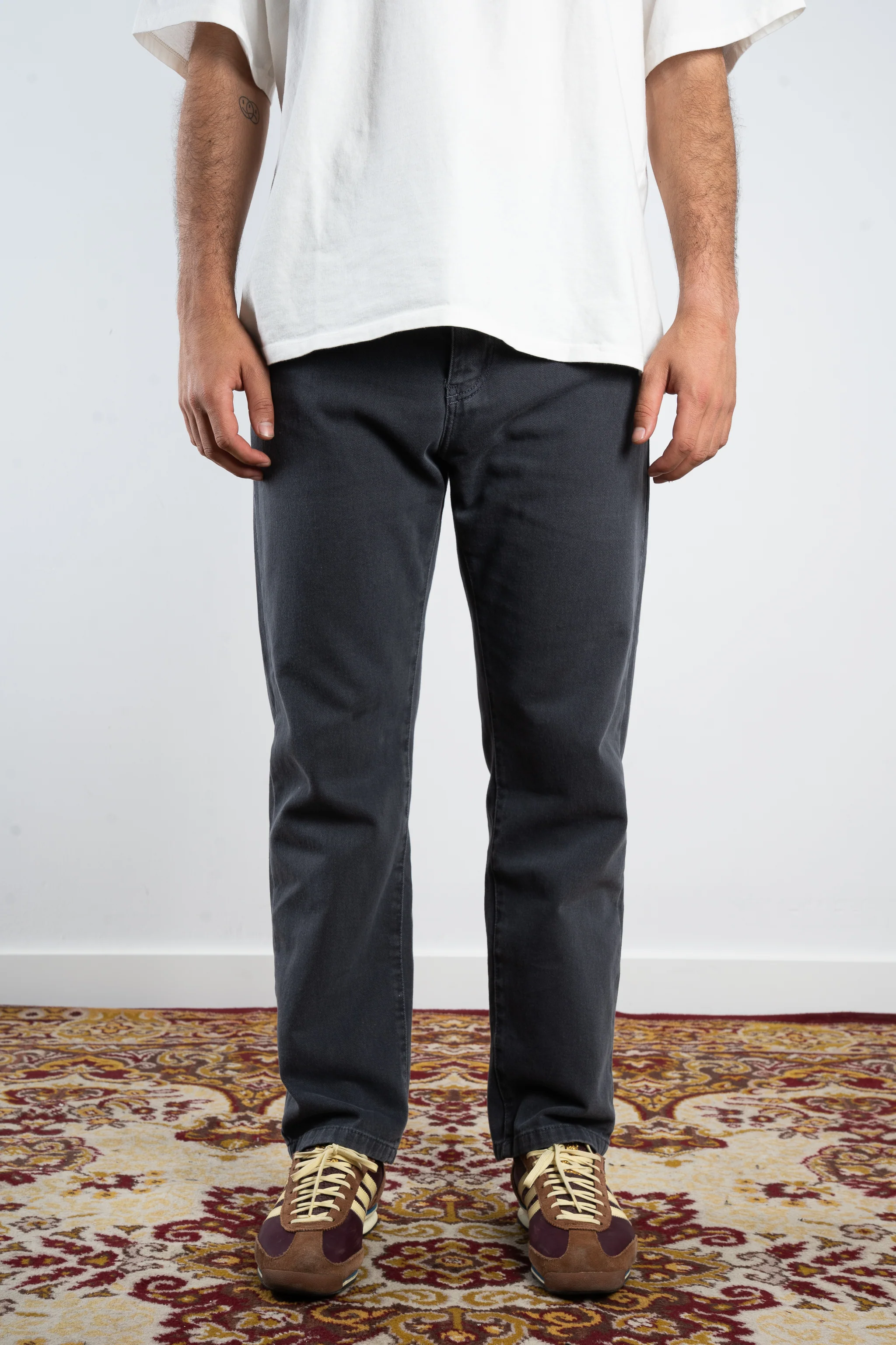DENIM STRAIGHT PANTS NAVY - Image 5