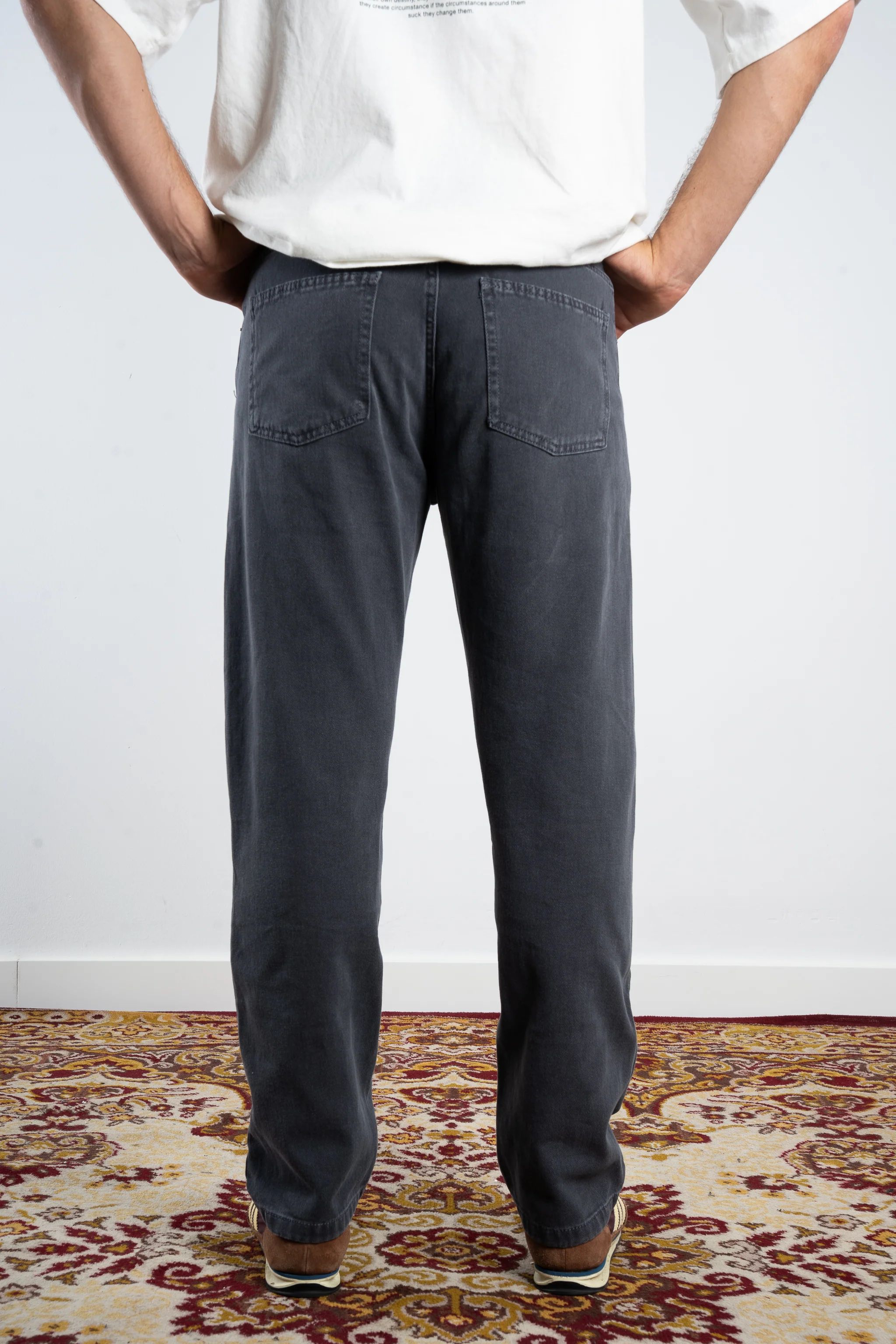 DENIM STRAIGHT PANTS NAVY - Image 6