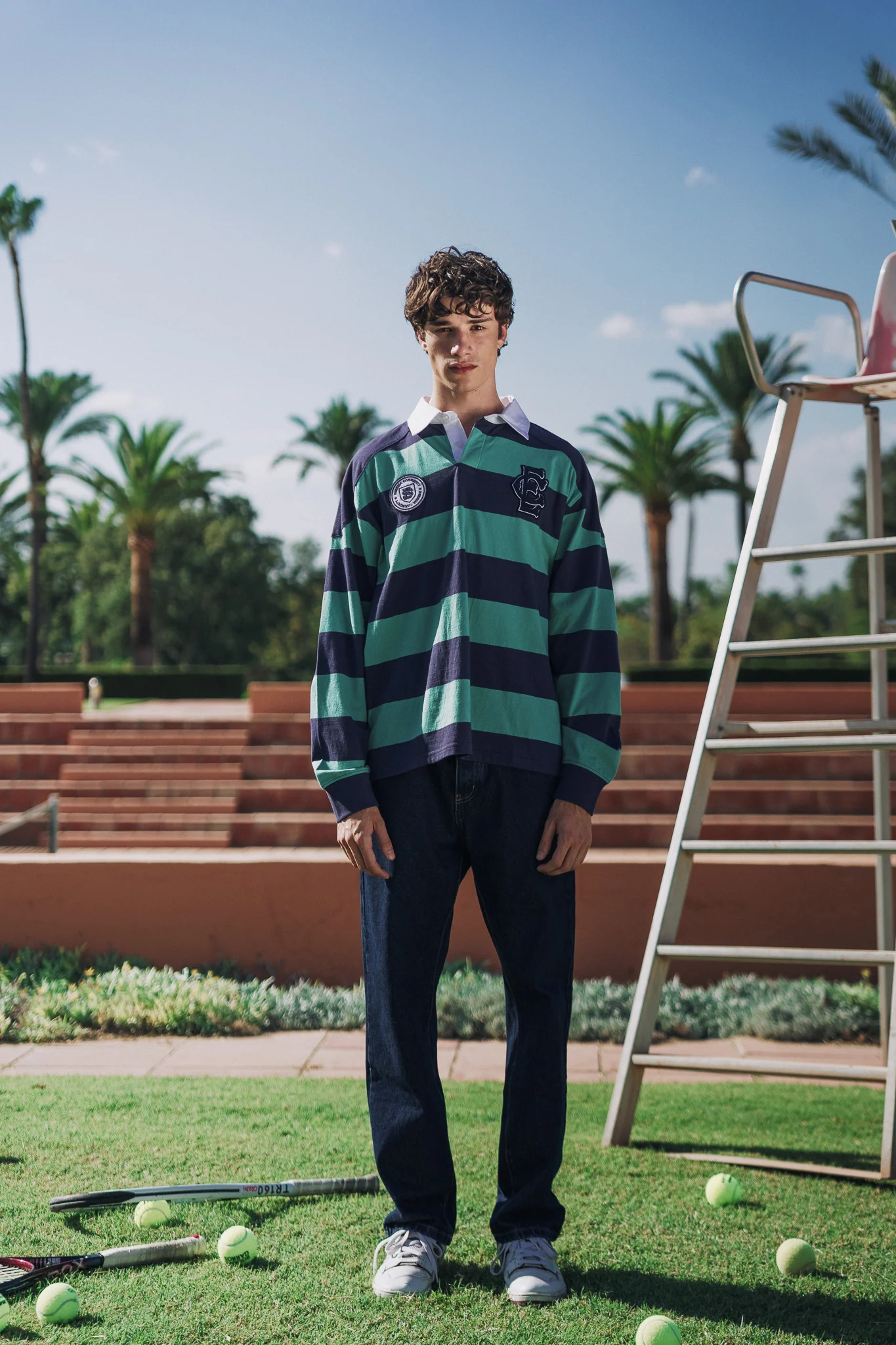 GREEN STRIPED POLO - Image 5