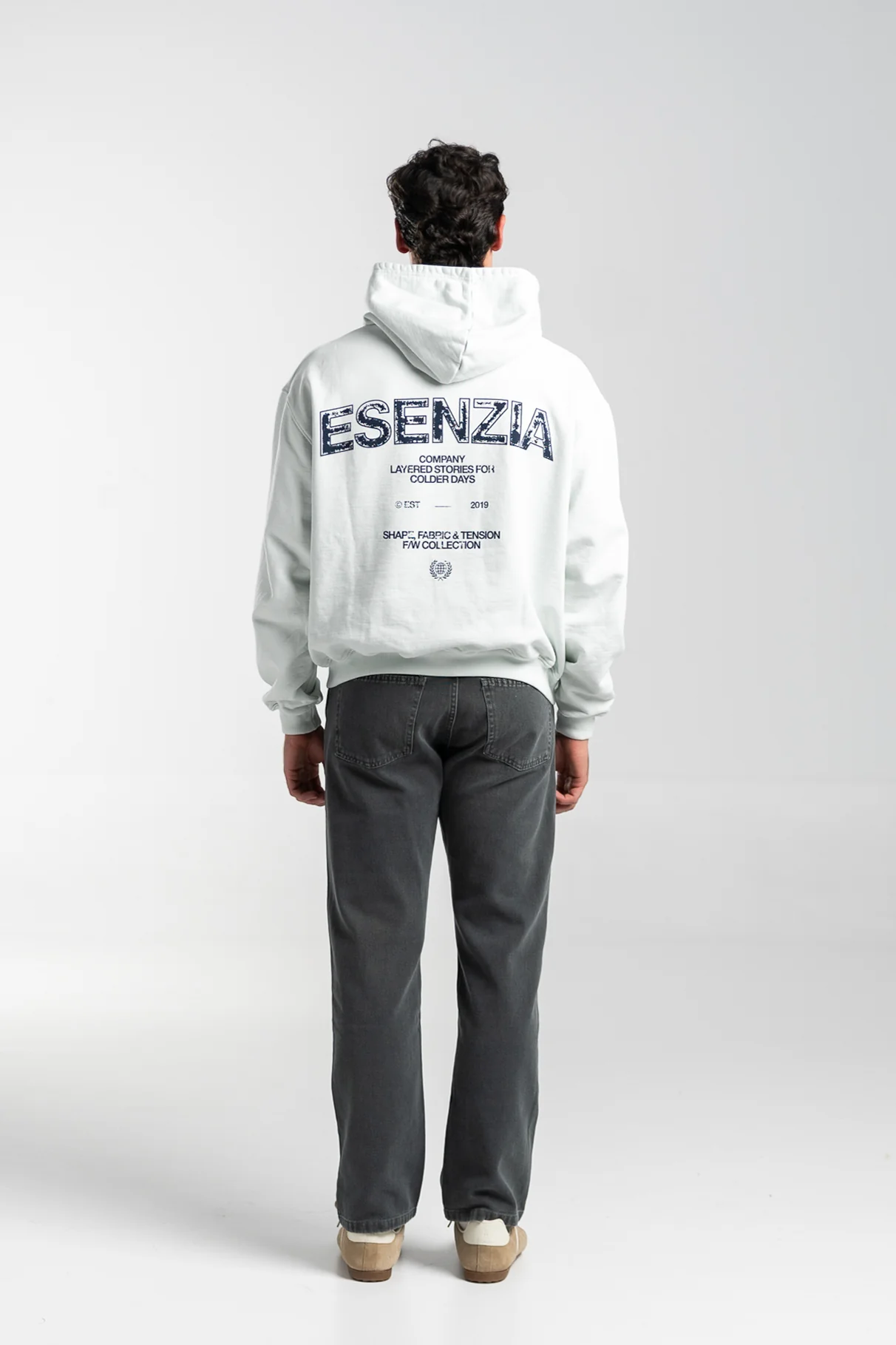 GREY FABRIC HOODIE - Image 5