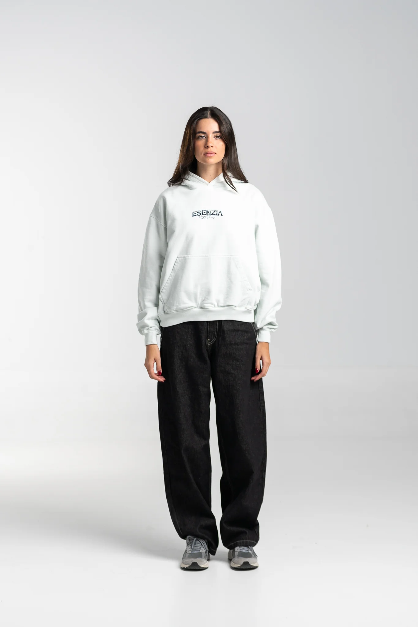 GREY FABRIC HOODIE - Image 6