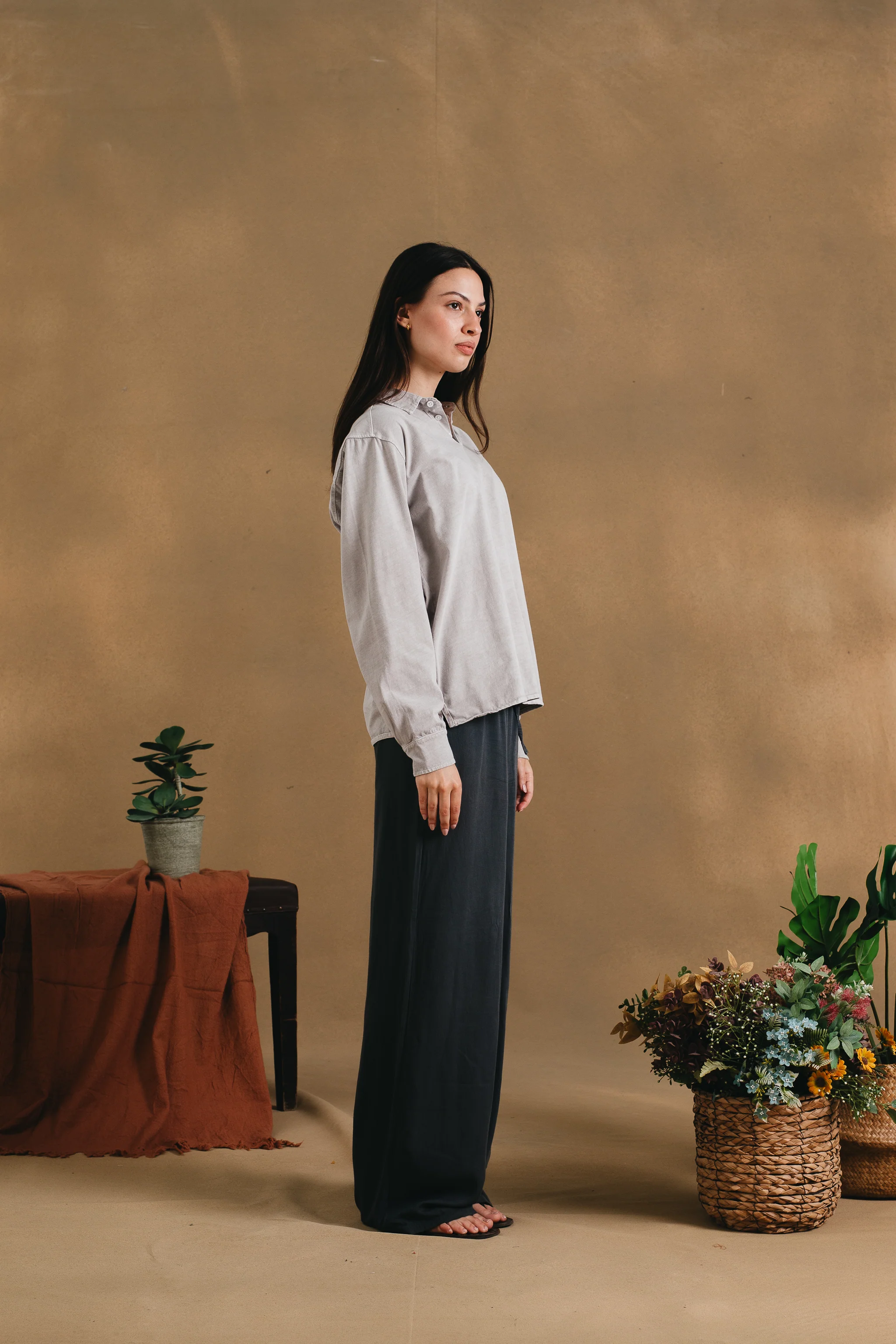 LIGHT GREY LONGSLEEVE POLO - Image 9
