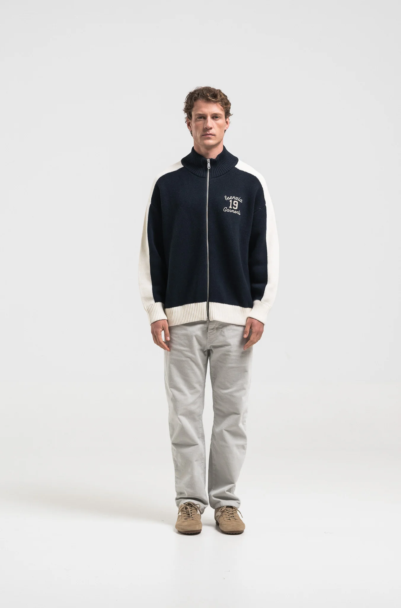 NAVY APRES KNIT ZIPPER - Image 4