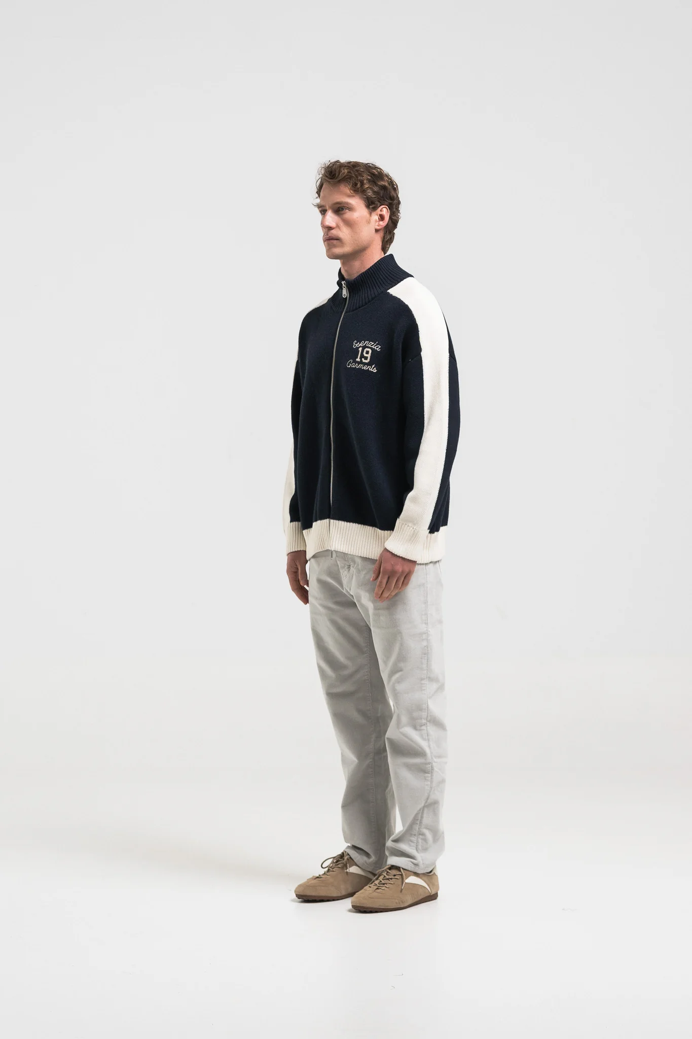 NAVY APRES KNIT ZIPPER - Image 5