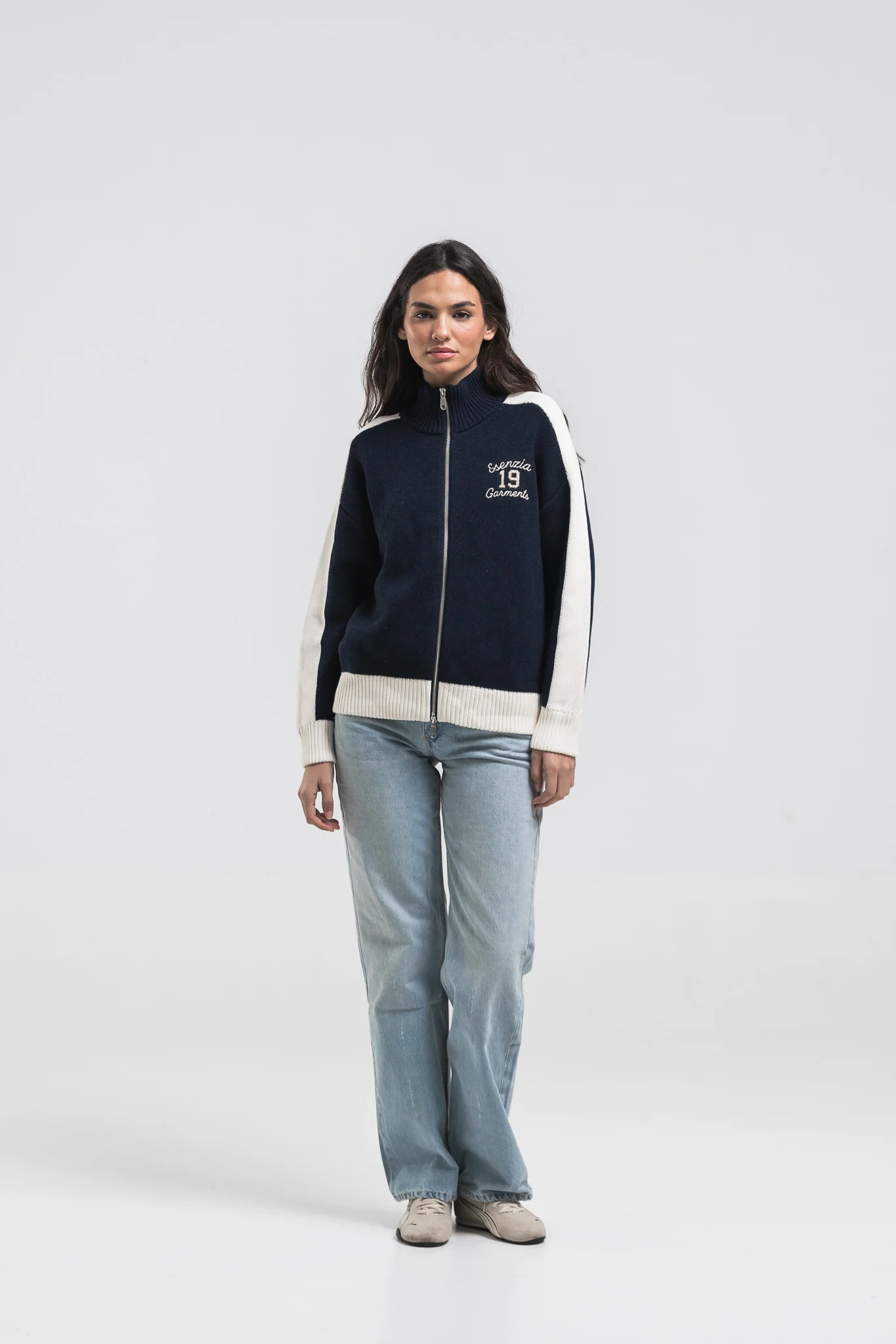 NAVY APRES KNIT ZIPPER - Image 7