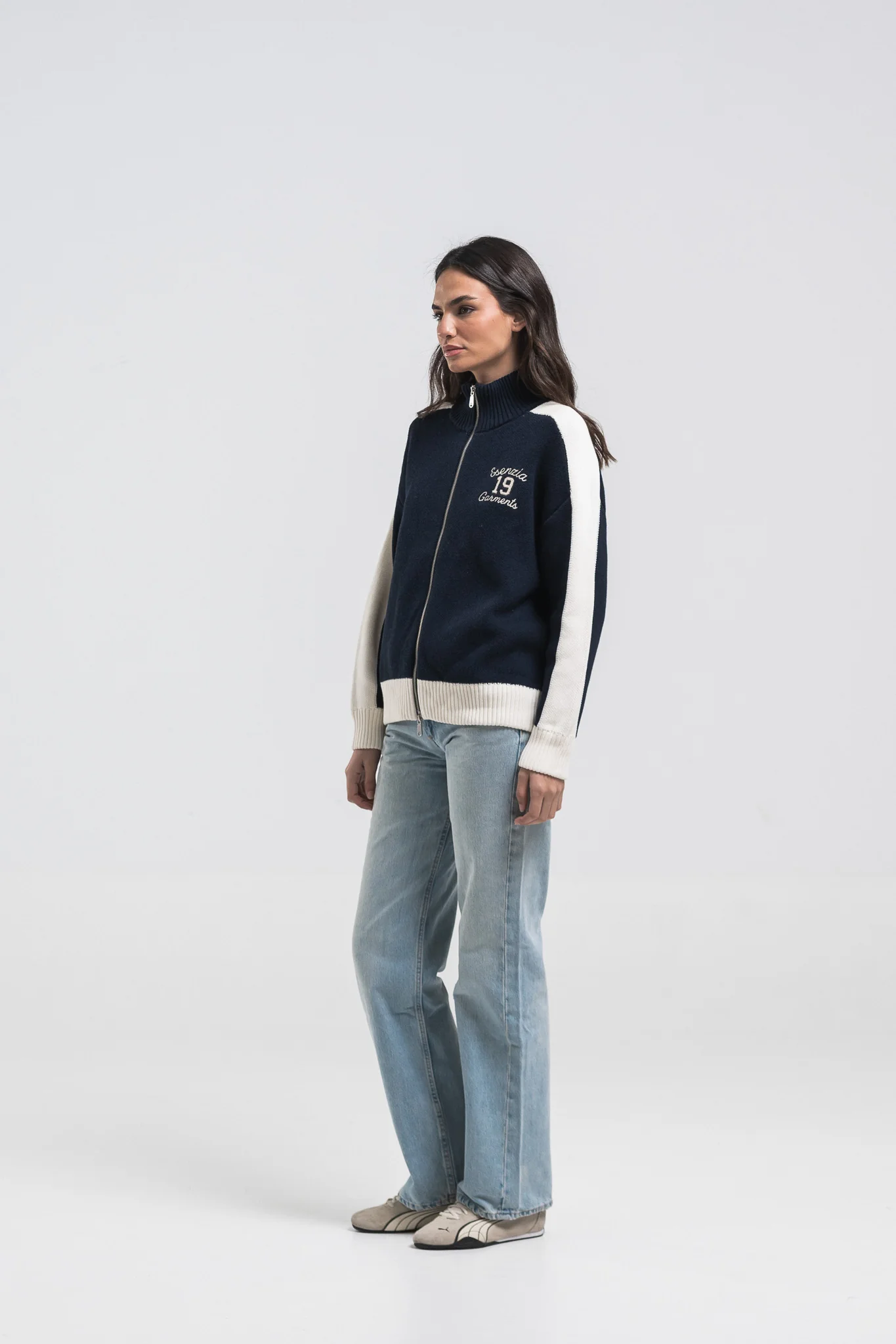 NAVY APRES KNIT ZIPPER - Image 8
