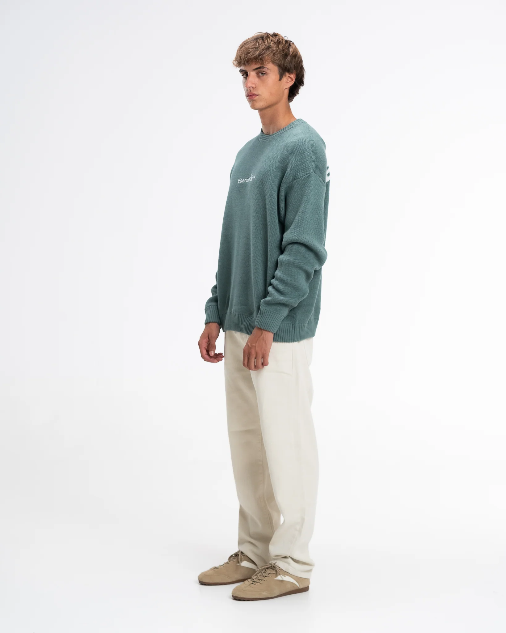 SAGE NEUTRAL KNIT SWEATER - Image 5