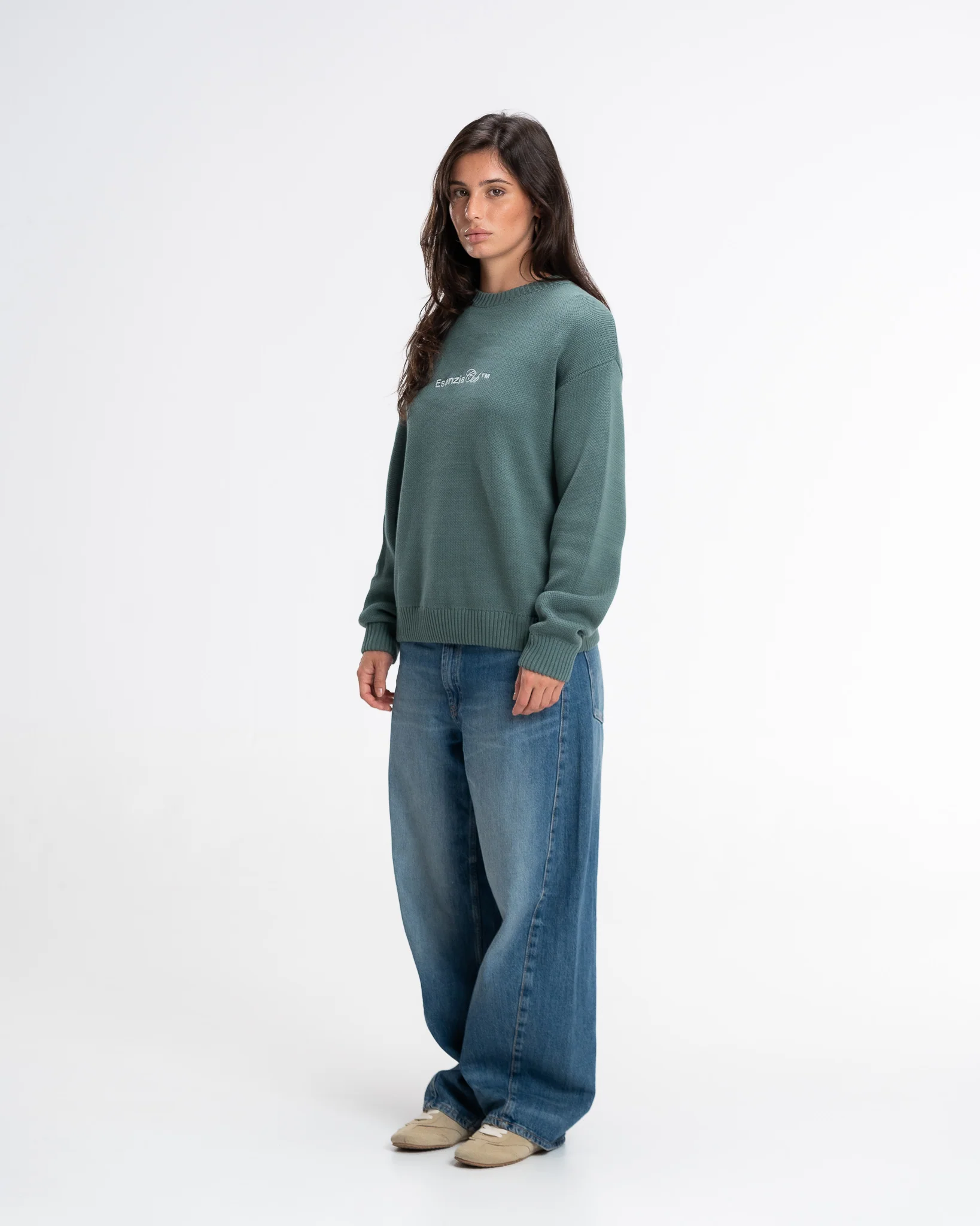 SAGE NEUTRAL KNIT SWEATER - Image 8
