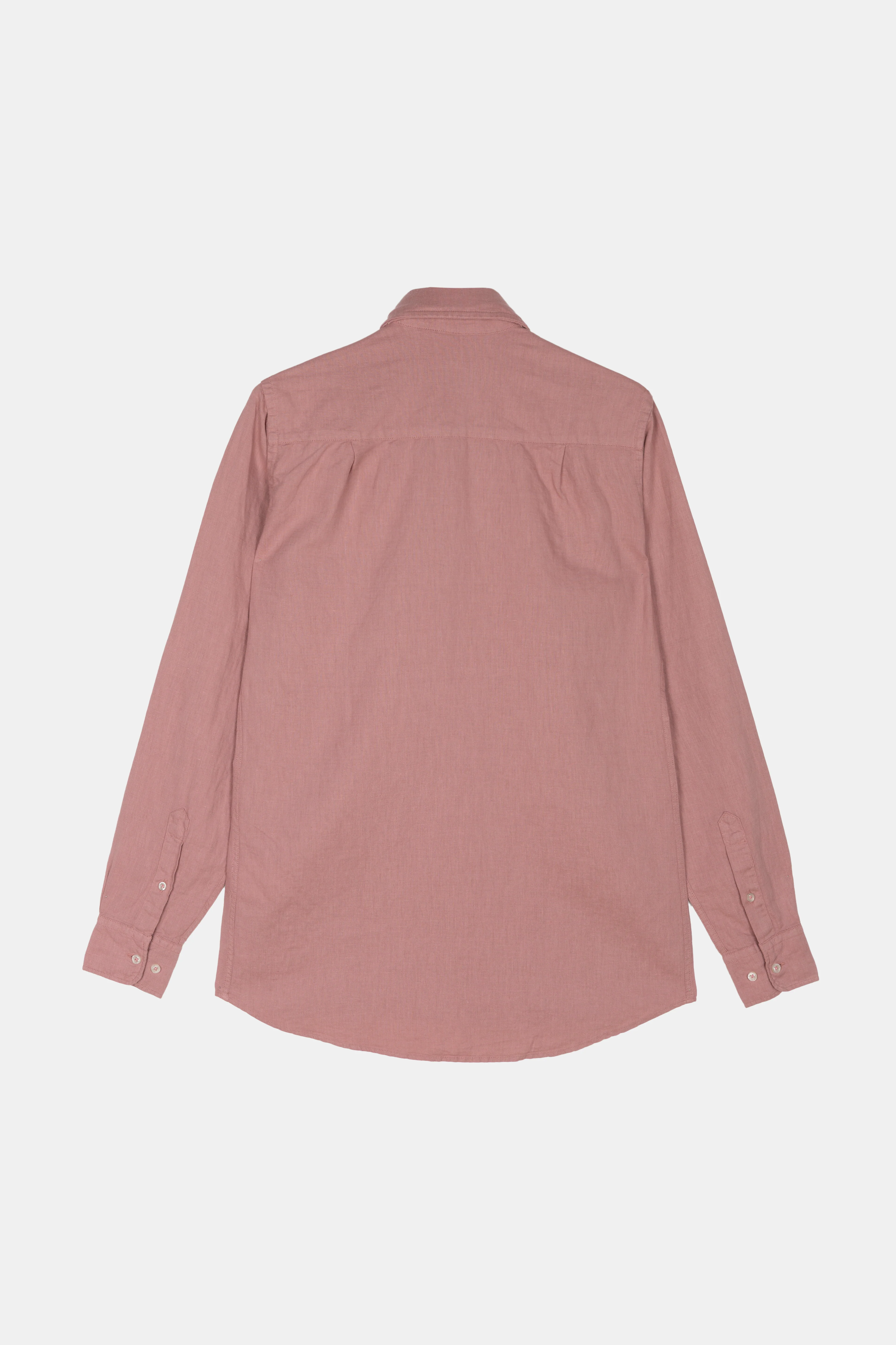 WASHED ROSE LINEN REGULAR POLO SHIRT - Image 3